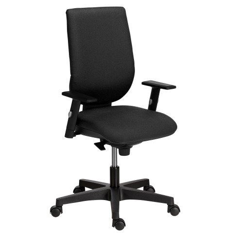 Silla de oficina Nao sincronizada negro con reposabrazos