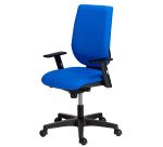 <p>Bureaustoel NAO niet-brandbare stof, in hoogte verstelbare rugleuning, met of zonder armleuningen, synchrone mechaniek, zwarte poten</p>