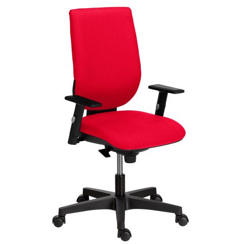 Silla de oficina Nao sincronizada rojo con reposabrazos