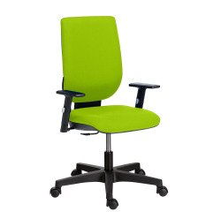 Office chair NAO fabric - height-adjustable backrest - with or without armrests - Synchronous or Permanent contact mechanism - Black feet