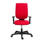 Bürostuhl NAO Stoff - Höhenverstellbare Rückenlehne - Mit oder ohne Armlehnen - Synchronmechanismus oder Permanentkontakt - Schwarze Füße