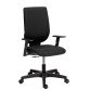 Chaise de bureau NAO tissu - dossier réglable en hauteur - avec ou sans accoudoirs - Mécanisme Synchrone ou Contact permanent - Pieds noirs