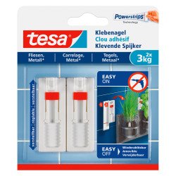 Clous adhésif Tesa pour carrelage - Lot de 2