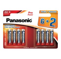 Pilas LR06 AA Pro Power Premium Panasonic - Pack de 6 + 2 GRATIS