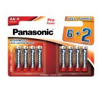 Pilas LR06 AA Pro Power Premium Panasonic - Pack de 6 + 2 GRATIS