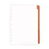 Intercalaire alphabétique A4 Oxford carton 26 onglets rouge / brun - 1 jeu