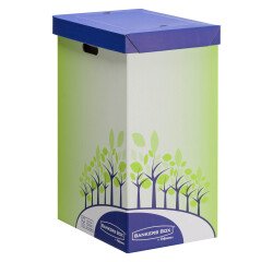 Papelera de reciclaje Bankers Box de Fellowes 69 L (frontal 53 L)
