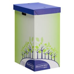 Papelera de reciclaje Bankers Box de Fellowes 69 L (frontal 53 L)