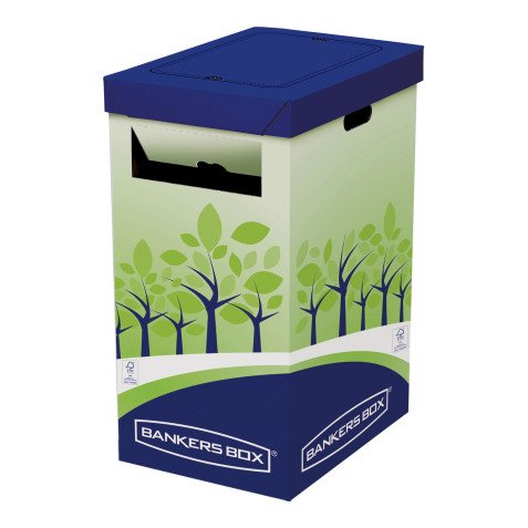 Carton de collecte pour le tri et le recyclage du papier - Fellowes - 69 L