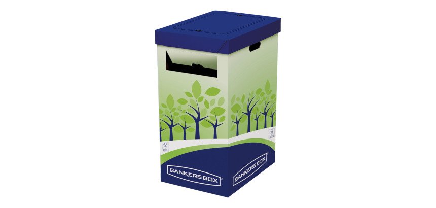 Carton de collecte pour le tri et le recyclage du papier - Fellowes - 69 L