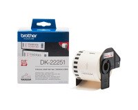Rollo de papel Brother DK-22251 negro y rojo sobre blanco  62 mm x 15,24 m - Para impresora Brother QL