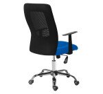 Office chair Seattle fabric and mesh - high backrest armrests - Central Tilt mechanism - chrome feet
