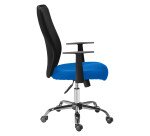 Office chair Seattle fabric and mesh - high backrest armrests - Central Tilt mechanism - chrome feet