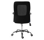 Office chair Seattle fabric and mesh - high backrest armrests - Central Tilt mechanism - chrome feet