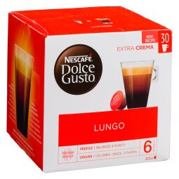 Coffee capsules Dolce Gusto Nescafé Lungo  box of 15 + 15