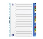 Intercalaire alphabétique multicolore A4+ Elba plastique 20 onglets - 1 jeu