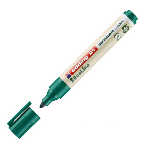 Rotulador permanente ecológico edding Ecoline 21 90% reciclado verde