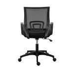 Chaise de bureau SPRING tissu et maille - avec accoudoirs et soutien lombaire - Mécanisme Basculant centré - Pied noir