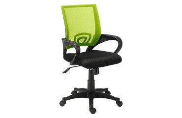 Bürostuhl SPRING - Schwarzer Sitz, grüne Rückenlehne