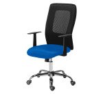 Office chair Seattle fabric and mesh - high backrest armrests - Central Tilt mechanism - chrome feet