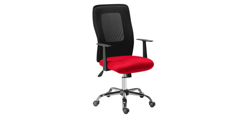 Silla de oficina Seattle roja