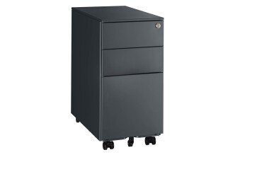 Mobile drawer cabinet metal 3 drawers small width Bruneau 