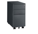 Caisson mobile métal 3 tiroirs petite largeur Bruneau