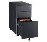 Caisson mobile métal 3 tiroirs petite largeur Bruneau