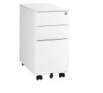 Caisson mobile métal 3 tiroirs petite largeur Bruneau