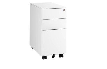 Caisson mobile métal 3 tiroirs petite largeur Bruneau