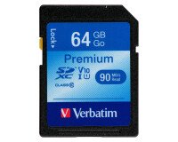 Tarjeta de memoria SDXC de 64 GB de Verbatim - Clase 10