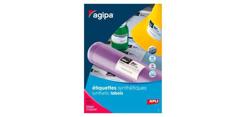 Etiquette ultra résistante laser 105 x 148,5 mm Apli - blanche - Pochette de 400