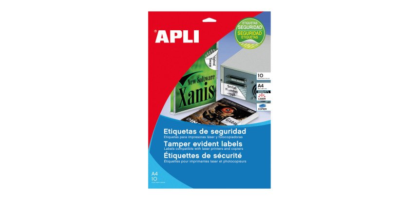 Etiquette ultra résistante laser 45,7 x 21,2 mm Apli - blanche - Pochette de 480