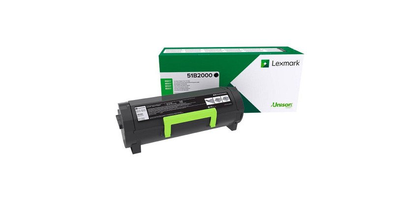 Toner Lexmark 51B2000 noir pour imprimante laser