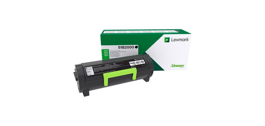 Toner Lexmark 51B2000 noir pour imprimante laser