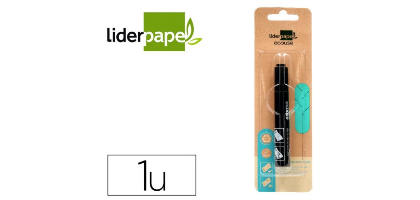 Rotulador liderpapel ecouse detector de billetes falsos cuerpo plástico 100% reciclado