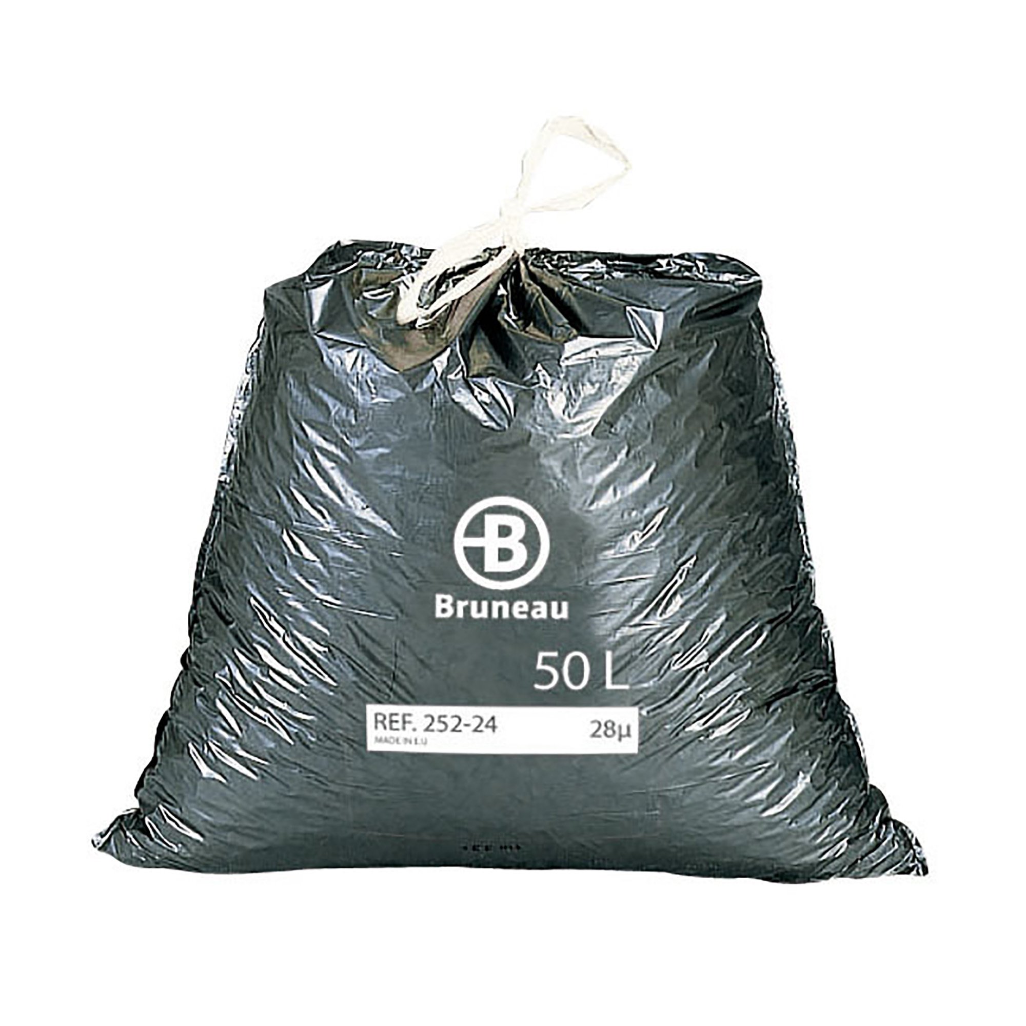 Set 2 x 100 vuilniszakken 50 liter Bruneau met stropsluiting + 1 gratis