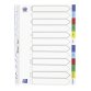 Set of monthly dividers in coloured polypropylene 12 divisions Elba A4