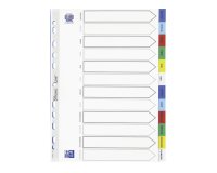 Intercalaire A4 polypropylène coloré OXFORD 12 onglets mensuels multicolores - 1 jeu