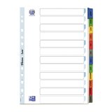 Set of monthly dividers, Bristol board with Mylar tabs, A4, 12 divisions