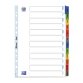 Intercalaire A4 carte bristol blanche OXFORD 12 onglets mensuels multicolores - 1 jeu