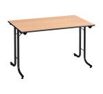 Table rectangulaire pliante plateau hêtre L 120 x P 70 cm - Classique