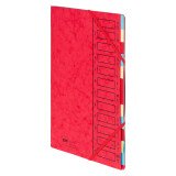 Eckspann-Sammelmappe Extendos 12 Unterteilungen rot