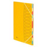 Eckspann-Sammelmappe Extendos 12 Unterteilungen gelb