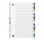 Intercalaire alphabétique A4 Elba plastique 20 onglets multicolores - 1 jeu