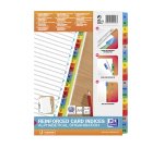 Intercalaire alphabétique A4 Elba carton 20 onglets multicolores - 1 jeu