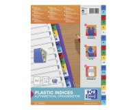 Set of alphabetical dividers, polypropylene, colour, A4, 20 divisions