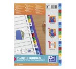 Intercalaire alphabétique A4 Elba plastique 20 onglets multicolores - 1 jeu