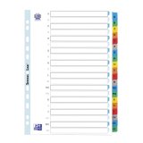 Intercalaire alphabétique A4 Elba carton 20 onglets multicolores - 1 jeu