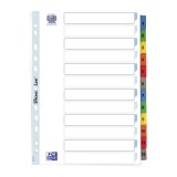 Intercalaire numérique A4 Elba carton 12 onglets multicolores - 1 jeu